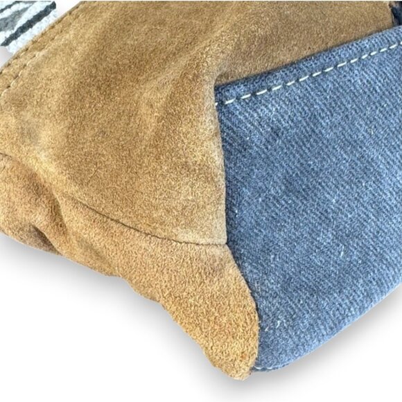 Myra Bag Coyote Bluff Fringed Leather, Weave and Calf Hair Crossbody Bag NWT - Picture 14 of 17